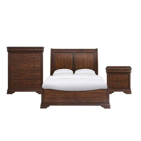 Picket House Furnishings Stark Queen 3PC Bedroom Set in Cherry