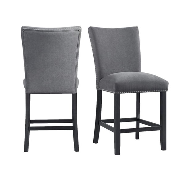 Picket House Furnishings Stratton Counter Height Side Chair Set in Charcoal
