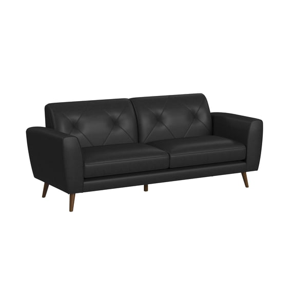 Symphony 3PC Living Room Set in Ling Dian Black Sofa Loveseat and Chair