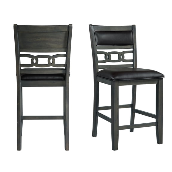 Picket House Furnishings Taylor Counter Height Faux Leather Side Chair Set