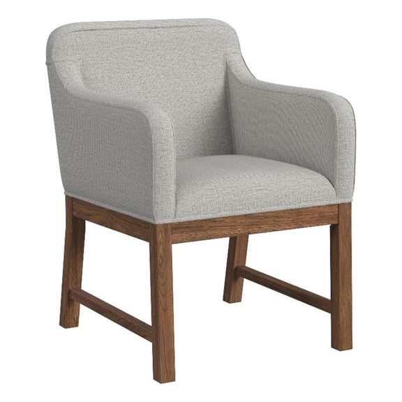 Picket House Furnishings Thorin UPH Dining Chair in Light Grey/Brown
