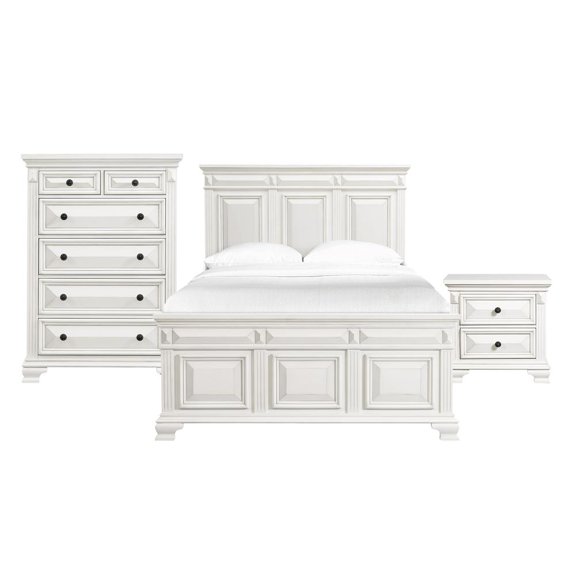 Picket House Furnishings Trent Queen Panel Bed in White