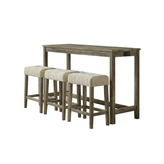 Picket House Furnishings Turner Multipurpose Bar Table Set in Natural