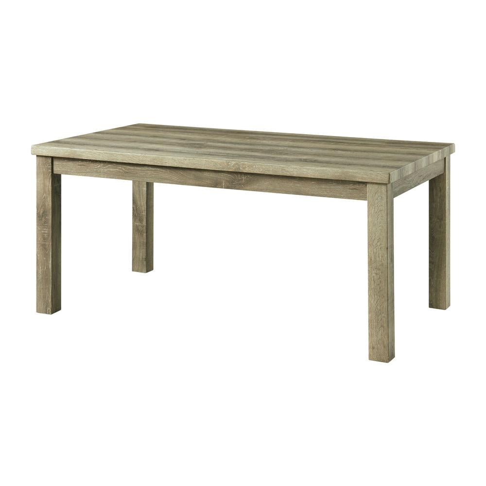 Transitional Beige Light Oak Rectangular Dining Table
