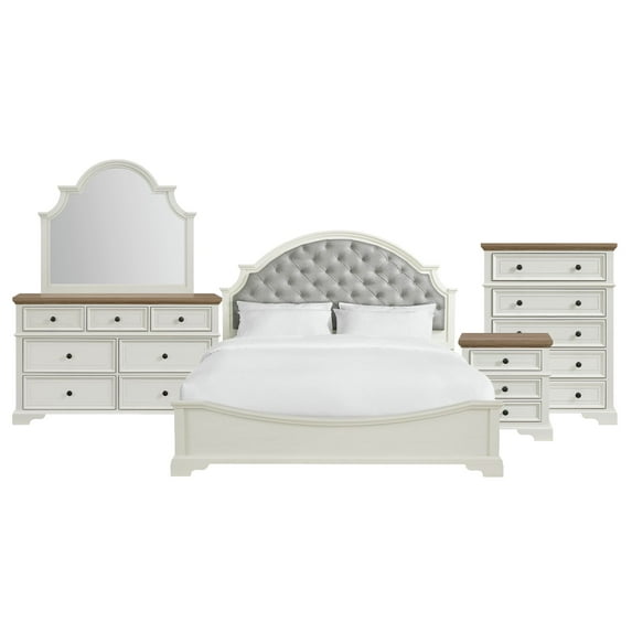 Picket House Furnishings Ulysses Youth King UPH 5PC Bedroom Set in White