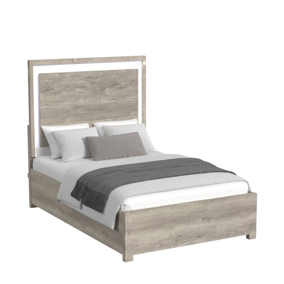 Picket House Furnishings Vega Full Bed with LED in Dual Tone