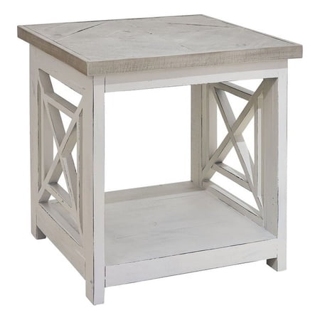 Picket House Furnishings Willa Square End Table in White