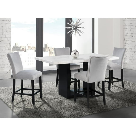 Picket House Furnishings Willow White Marble Counter Height Dining Table