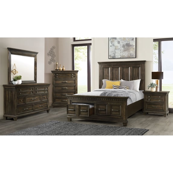 Picket House Furnishings Windom King Storage Bed in Charcoal
