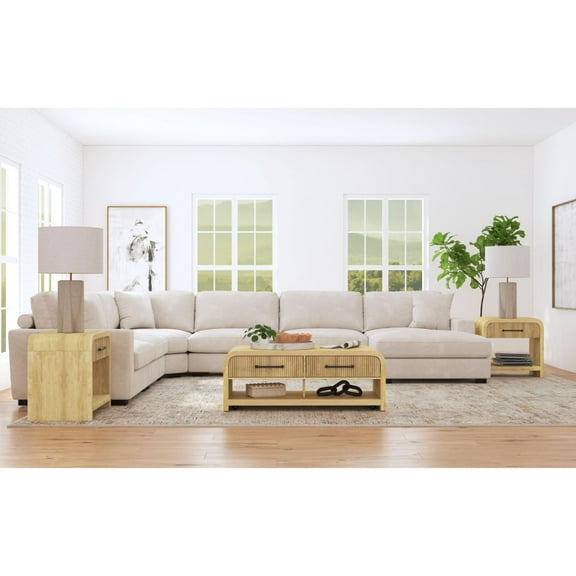 Picket House Furnishings Woodridge Coffee Table with Casters/Push Through Drawer