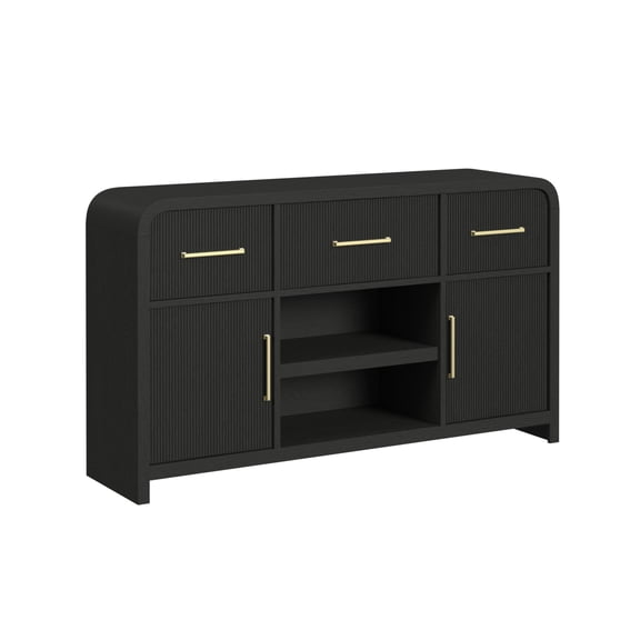 Picket House Furnishings Woodridge Server in Black with Grain