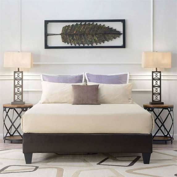 Picket House Queen Platform Bed in Brown