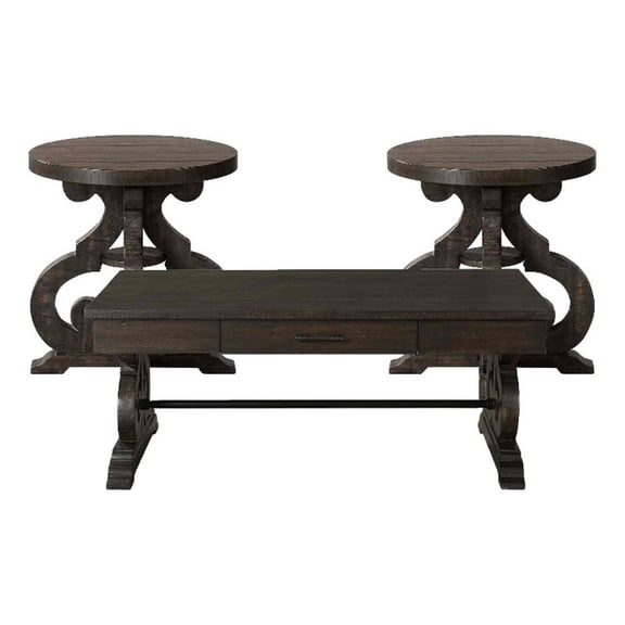 Picket House Furnishings Stanford 3PC Occasional Set in Brown