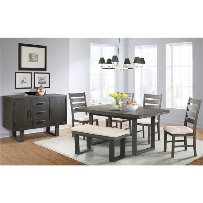 Transitional Sullivan Rectangular Dining Table in Dark Ash