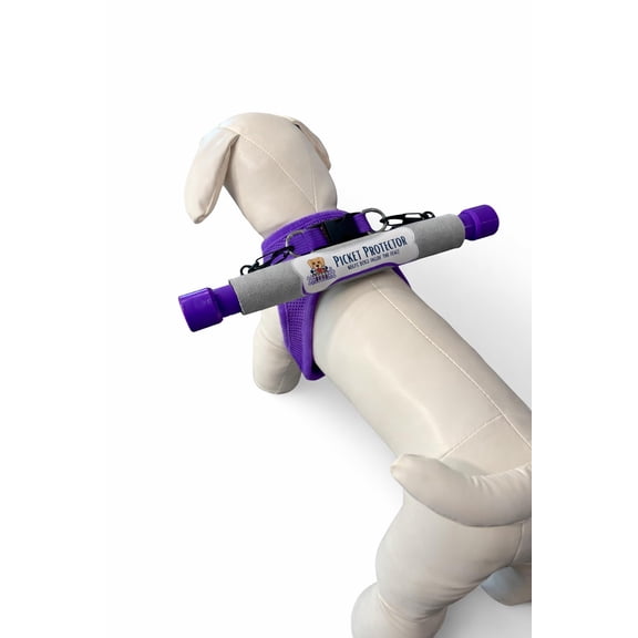Picket Protector Classic Series Step-in Air Harness Bundle - Purple, L harness (18" - 20.5" Chest Size) with 13.3" Purple Picket Protector