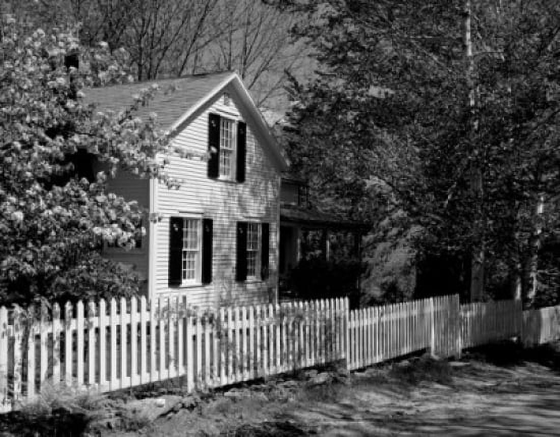 Picket fence in front of a house Canvas Art - (18 x 24)