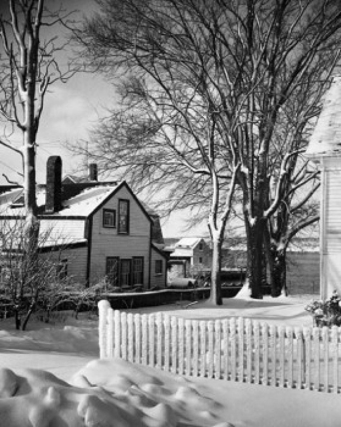 Picket fence in front of a house Gloucester Massachusetts USA Canvas Art - (18 x 24)