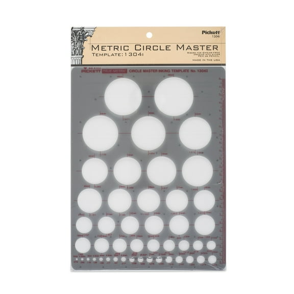 Chartpak Pickett Template - 1304i Metric Circle