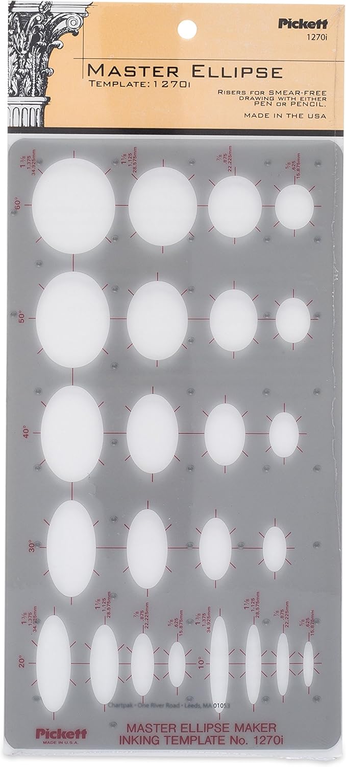Pickett FourInOne Ellipse Template (1262I)