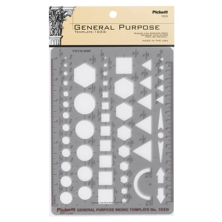 Pickett General Purpose Inking Template, 6 in x 8 in