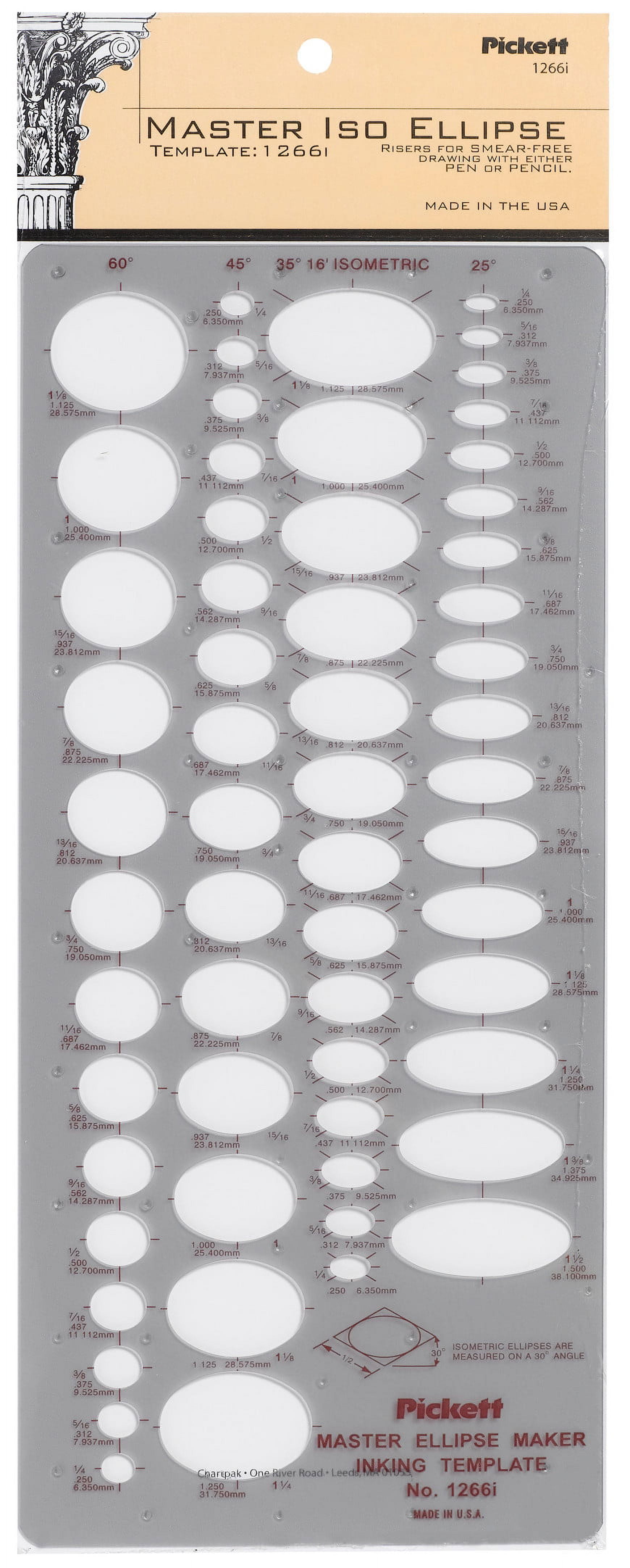 Pickett Isometric Ellipse Master Template Walmart com Pickett Isometric Ellipse Master Template Walmart com