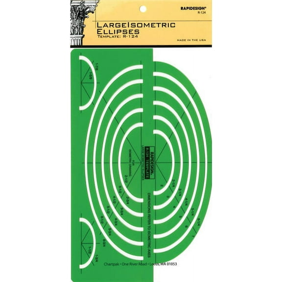 Pickett Large Isometric Ellipses Inking Template