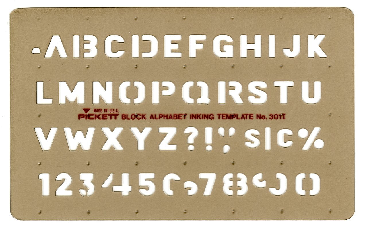 Pickett Letter & Number Template, Block Alphabet Font - Walmart.com pickett-letter-number-template-block-alphabet-font-walmart-com