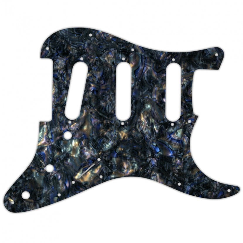 Pickguard For Fender Standard Strat - Black Abalone