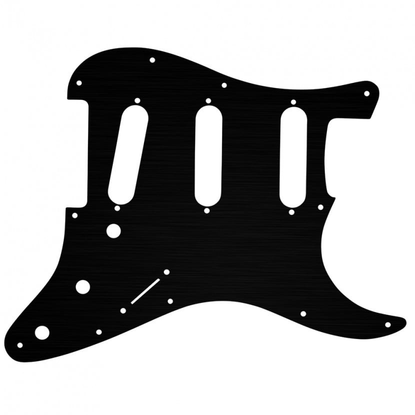 Pickguard For Fender Standard Strat - Black Anodized
