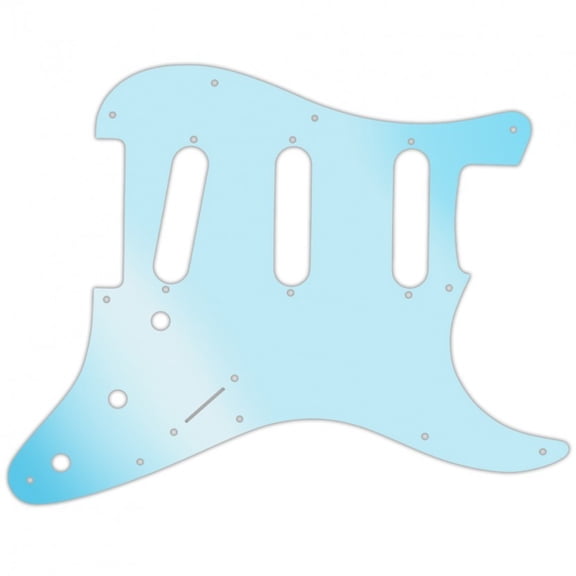 Pickguard For Fender Standard Strat - Blue Mirror