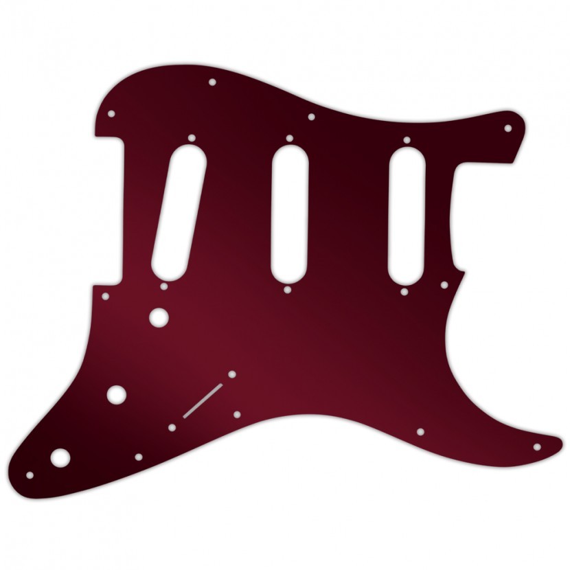 Pickguard For Fender Standard Strat - Red Mirror