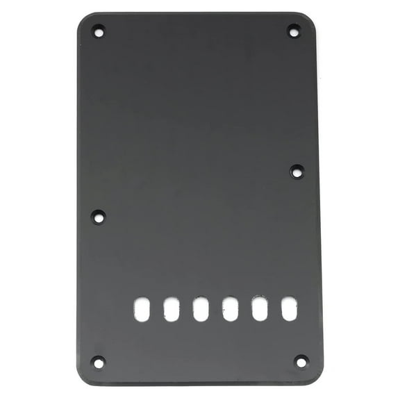 Pickguard Vintage Style Backplate for USA/Mexico Fender Stratocaster Black Matte 1 Ply