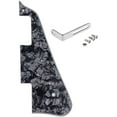 thumbnail image 1 of Pickguard for Chinese Made Epiphone Les Paul Standard Modern Style with Bracket Black Pearl 4 Ply Nickel, 1 of 10
