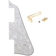 thumbnail image 1 of Pickguard for Chinese Made Epiphone Les Paul Standard Modern Style with Bracket Pearl Parchment 4 Ply Gold, 1 of 10