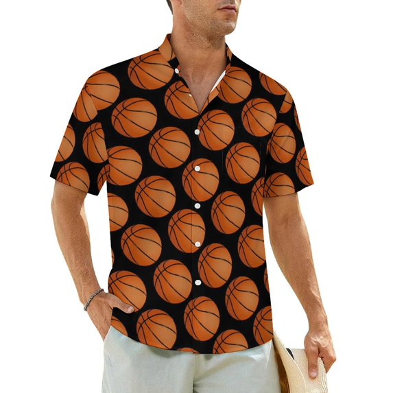 Pickle Ball Beach Shirt Colorful Print Hawaiian Casual Shirts Male Trendy Blouses Short-Sl