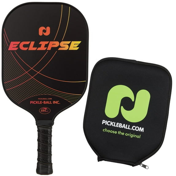 Pickle-Ball Eclipse Graphite Pickleball Paddle - Red/Yellow| Polymer Honeycomb Core, Graphite Hybrid Composite Face | Lightweight | Paddle Cover Included