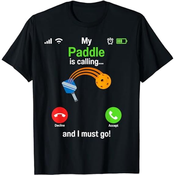 Pickle Ball Paddle Call Team Gear & Player Funny Pickleball T-Shirt