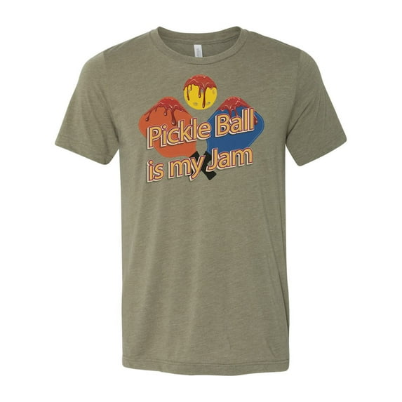 Pickle Ball Shirt, Pickle Ball Is My Fam, Pickle Ball Player, Unisex Fit, Pickle Ball Apparel, Funny Sports Shirt, Athletic, Paddle Ball, Heather Olive, XL