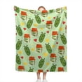 thumbnail image 1 of Pickle Blanket Funny Gift for Girl Women - Pickles Gift for Pickles Lover - Fleece Throws Food Lightweight Sheet Super Soft Toddler Kid Flannel Blankets for for Bed/Sofa -60"x80" Inches, 1 of 6