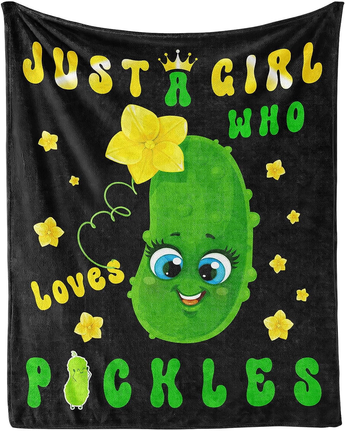 Pickle Blanket Gifts, 40x30 Soft Plush Pickle Stuffed Throw Blankets
