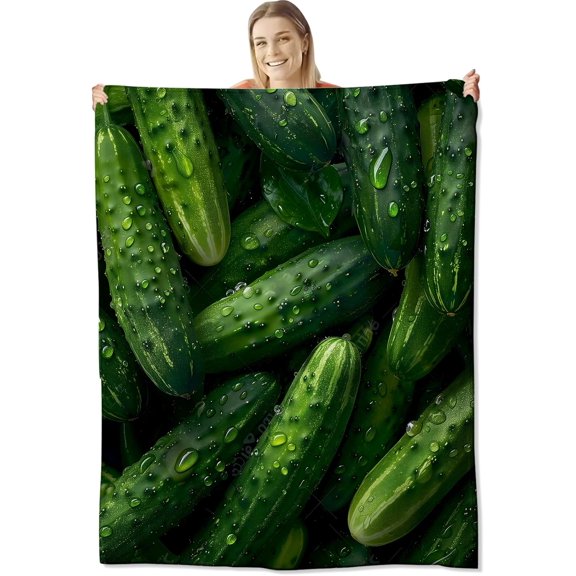 Pickle Blanket for Kids Women Men, Soft Lightweight Pickle Throw Blanket for Sofa Bed Traveling Camping Pickle Gifts Idea Pickle Decor 60x50 inches