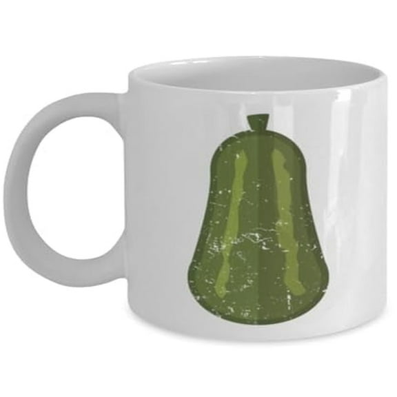Pickle 11 oz Coffee Mug - Cucumber White Ceramic Gift
