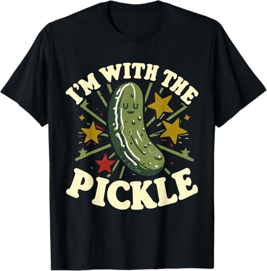 Pickle Cucumber Lazy Couple Retro Pickles Lover Food Lover TShirt