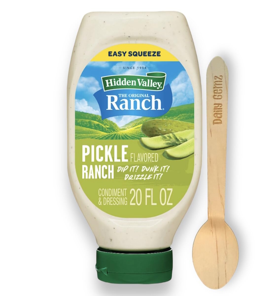 Pickle Flavored Hidden Valley OIF8 Ranch Dressing Pack of 1 20 oz
