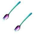 thumbnail image 1 of Pickle Forks 2 In 1 Stainless Steel Spork Noodles Fork Spoon Travel Picnic Tableware Fork Spoon 2 In 1 For Everyday Use Camping Dessert Flatware, 1 of 1