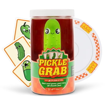 Exploding Kittens Presents, Pickle Grab - A Speed Grabbing Card Game - 2-6 Players - 15 Minutes to Play -  Family Game Night - a Fast Fun Kid Game - Party Game