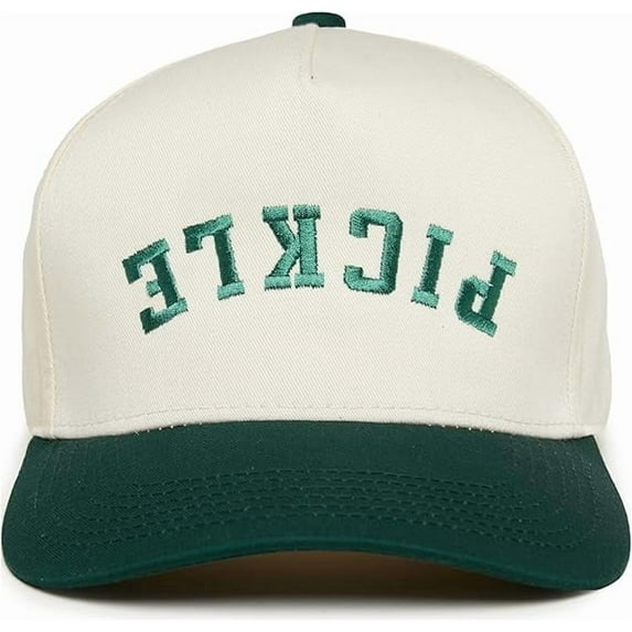 Pickle Hat, Funny Trucker Hat For Pickleball Lovers, Embroidered Baseball Cap With Arched Text, Preppy Vintage Snapback For Women And Men