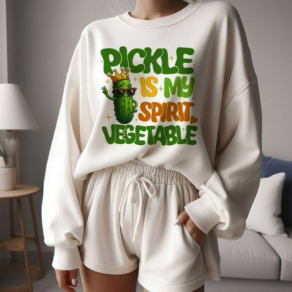 Pickle Is My Spirit Vegetable Shirt, Pickle Lovers Sweatshirt, Homemade Pickles Shirt, Canning Season Crewneck Sweatshirt, Funny T-Shirt, Sarcastic Meme Tee