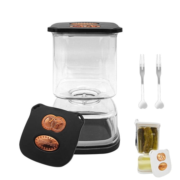 Pickle Jar with Strainer Flip, Glass Pickle Container with Strainer, Airtight Mason Pickles Jars for Olive Kimchi Capers Kosher Dill,Food Storage Containers with Lids for Pickles Lover