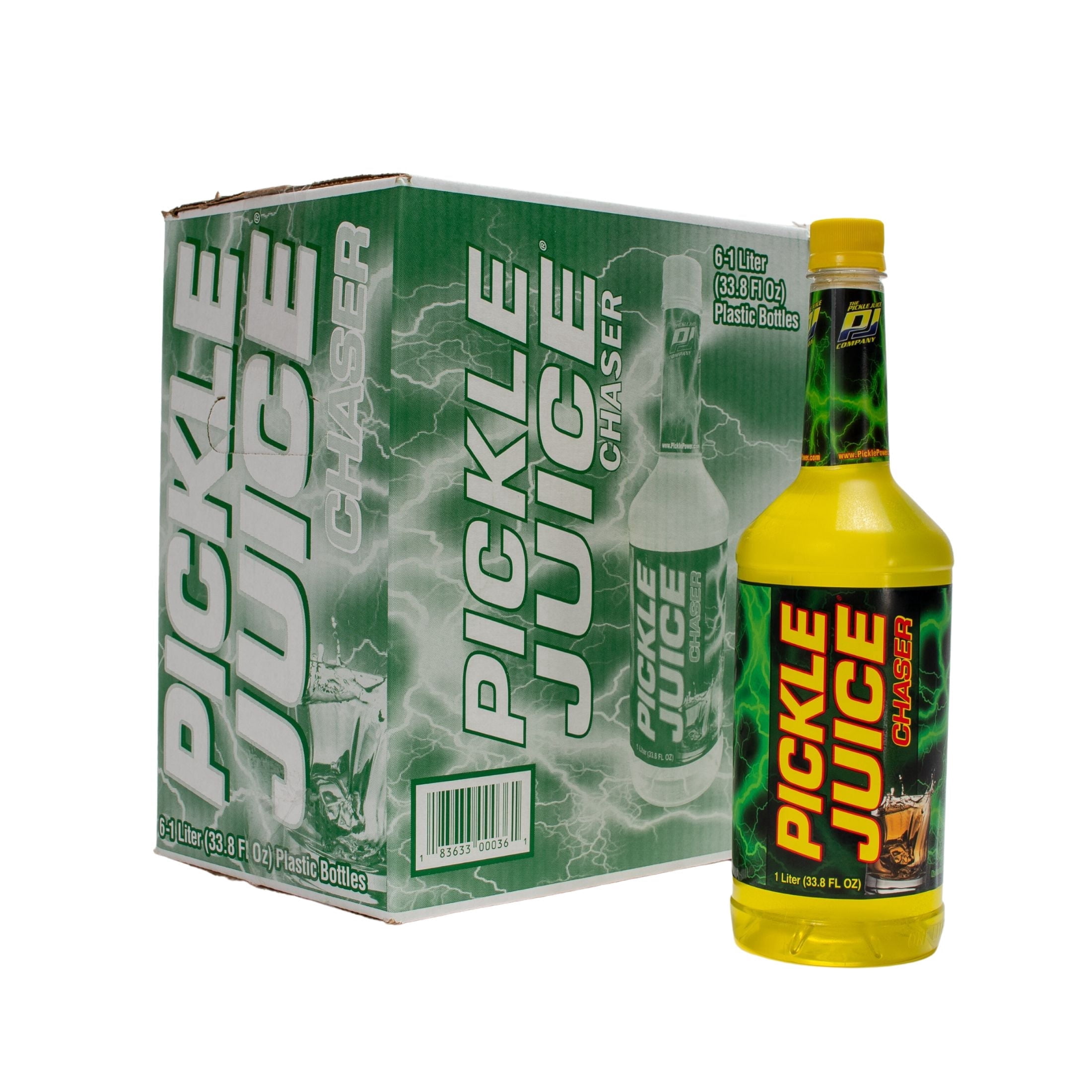 Pickle Juice Extra Strength Chaser, Clinically Proven Muscle Cramp Relief, 6 Pack 1 Liter Bottles